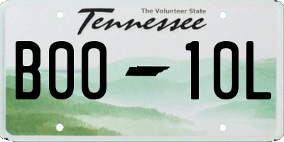 TN license plate B0010L
