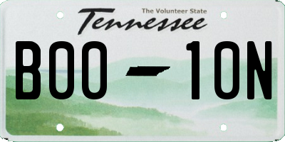 TN license plate B0010N