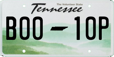 TN license plate B0010P