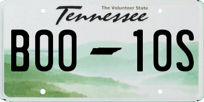 TN license plate B0010S