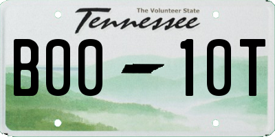 TN license plate B0010T