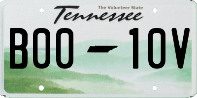 TN license plate B0010V