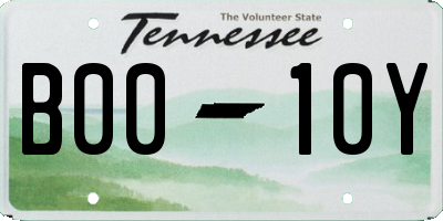 TN license plate B0010Y