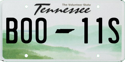 TN license plate B0011S