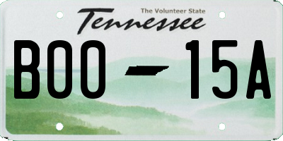 TN license plate B0015A