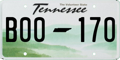 TN license plate B0017O
