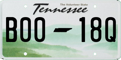 TN license plate B0018Q