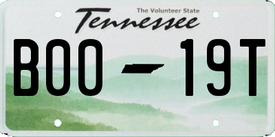 TN license plate B0019T