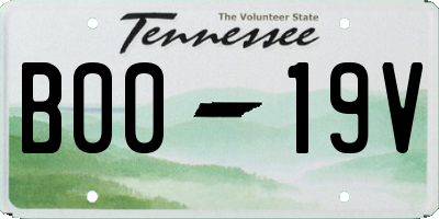 TN license plate B0019V