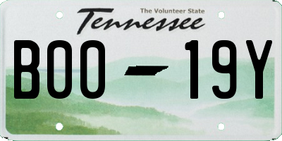 TN license plate B0019Y