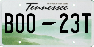 TN license plate B0023T