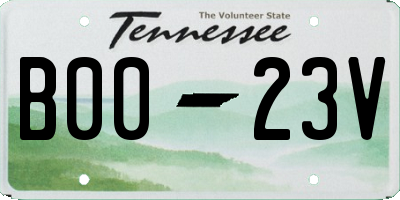 TN license plate B0023V