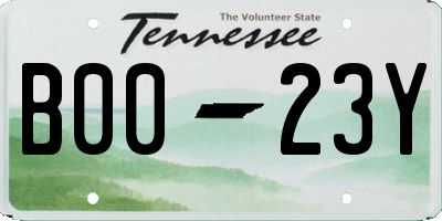 TN license plate B0023Y
