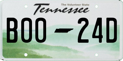TN license plate B0024D