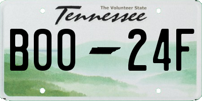 TN license plate B0024F