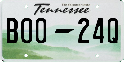 TN license plate B0024Q
