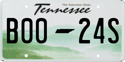 TN license plate B0024S