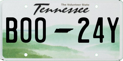 TN license plate B0024Y