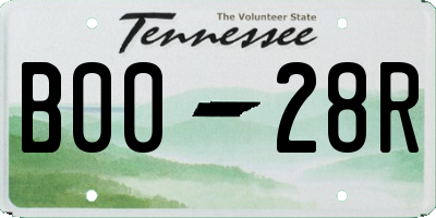 TN license plate B0028R