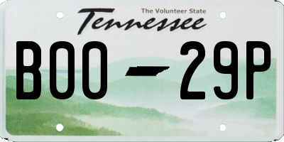 TN license plate B0029P