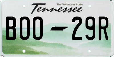 TN license plate B0029R