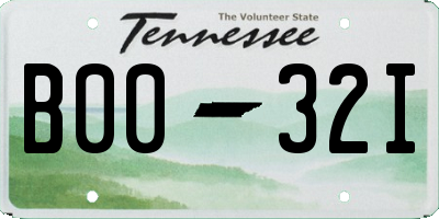 TN license plate B0032I