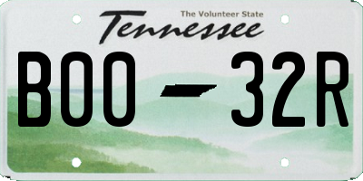 TN license plate B0032R