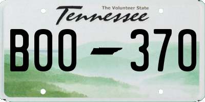 TN license plate B0037O
