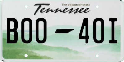 TN license plate B0040I