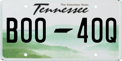 TN license plate B0040Q