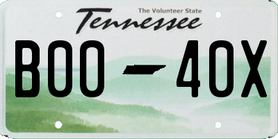 TN license plate B0040X