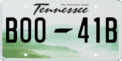 TN license plate B0041B