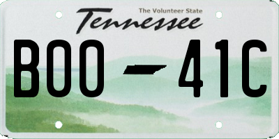 TN license plate B0041C