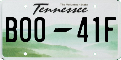 TN license plate B0041F
