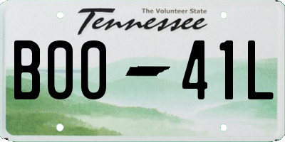 TN license plate B0041L