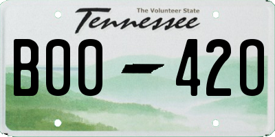 TN license plate B0042O