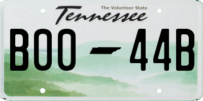 TN license plate B0044B