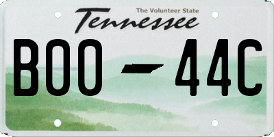 TN license plate B0044C