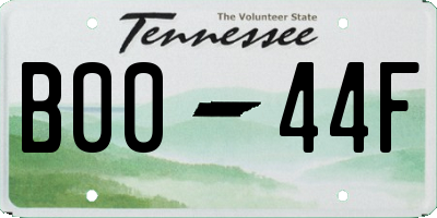 TN license plate B0044F