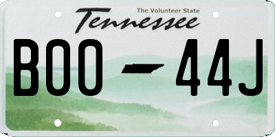 TN license plate B0044J