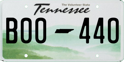 TN license plate B0044O