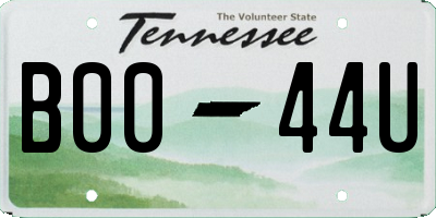 TN license plate B0044U