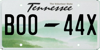 TN license plate B0044X