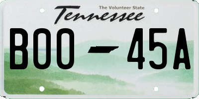 TN license plate B0045A