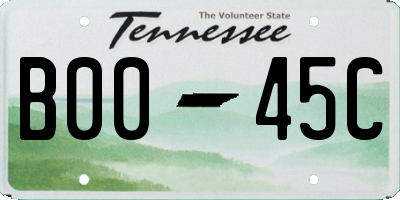 TN license plate B0045C