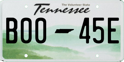 TN license plate B0045E