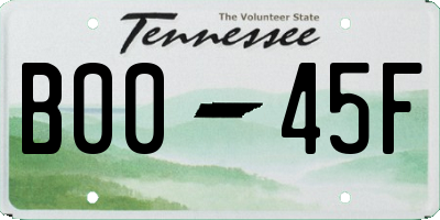 TN license plate B0045F