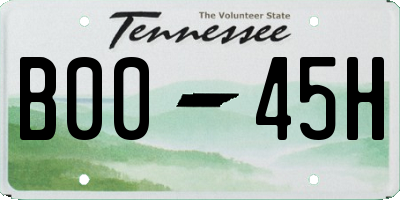 TN license plate B0045H