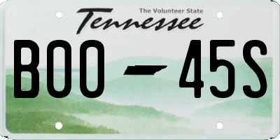 TN license plate B0045S