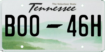 TN license plate B0046H